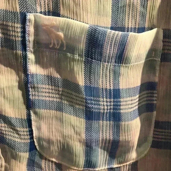 Abercrombie & Fitch Women’s Small Semi Sheer Button Down Long Sleeve Blouse - Picture 5 of 5